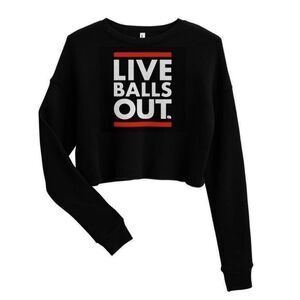 Ballsy Live Balls Out Crop Crewneck Sweatshirt - S